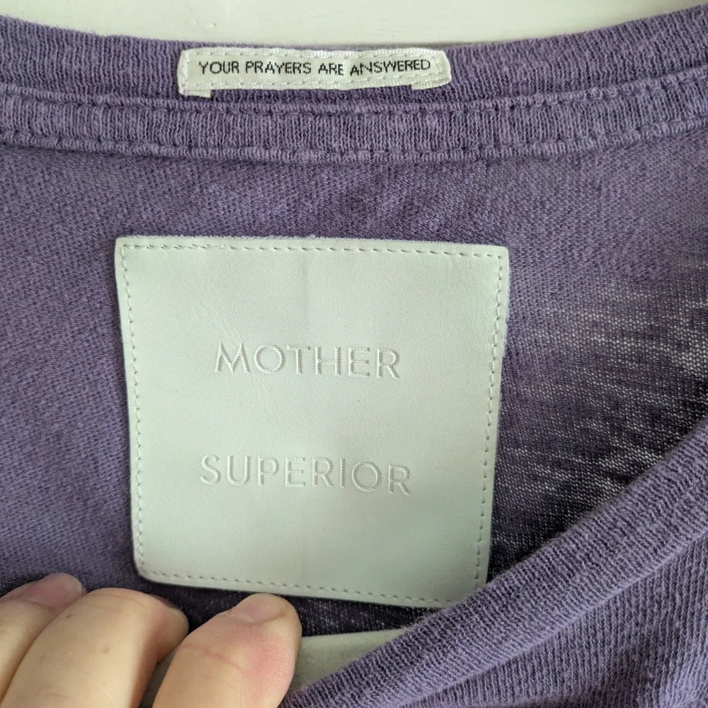 MOTHER Superior Purple T Graphic Shirt Size 2 Small/Med. "Mothership" - Picture 3 of 3
